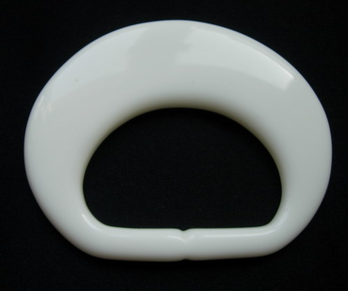 LU03 Cream Lucite Half Moon Belt Buckle Fashion Accesory/Jewelry