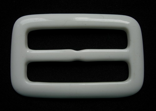 LU09 Off-White Rectangular Lucite Belt Buckle for Belt Strap - Click Image to Close