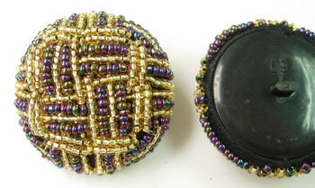 BT10 42mm Handmade Dome Beaded Button Knot