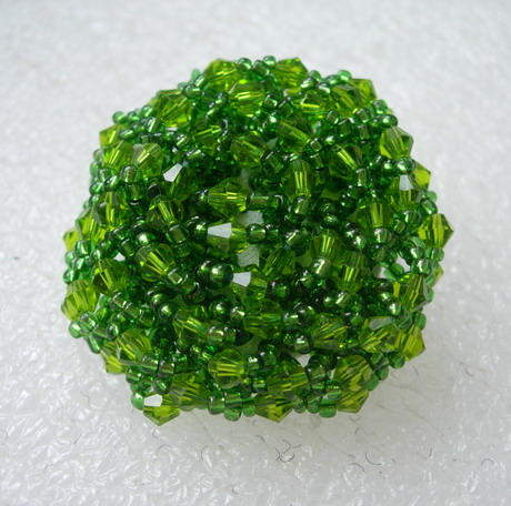 BT58 42mm Lime Crystal Beaded Dome Button Handmade Knots BT58 42mm Lime Crystal Beaded Dome Button Handmade Knots