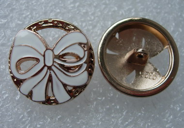 BZ15 22mm Trendy Bow Blazer Buttons Enamel Buttons 4pcs - Click Image to Close