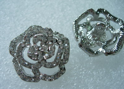 CY06 27mm Crystal Rhinestones Button Knot Jewelry Rose Style