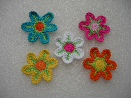 CR11-11 Crochet Flower Applique Motif Assorted 10pcs CR11-11 Crochet Flower Applique Motif Assorted 10pcs