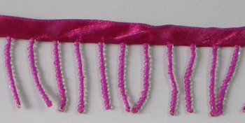 FR44 Fuchsia Bead Fringe 10yds