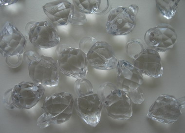 RA95 9x15mm Clear Acrylic Fruit Gemstones w/Holes Sew On 30pcs