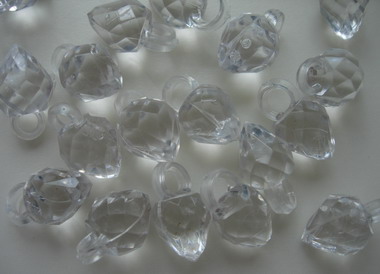 RA95 9x15mm Clear Acrylic Fruit Gemstones w/Holes Sew On 30pcs - Click Image to Close