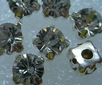 RM03 SS33 7mm Sew On Rhinestones Diamante with Settings 10pcs