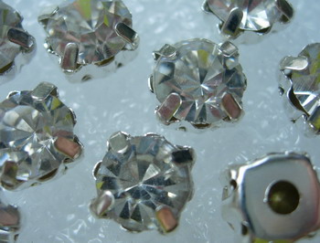 RM04 SS38 8mm Sew On Rhinestones Diamante with Settings 10pcs