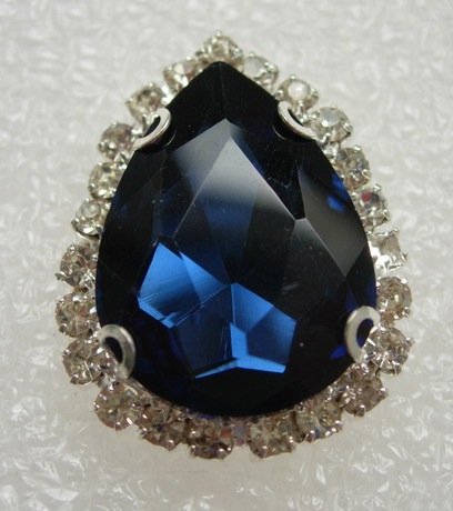 RM112 18x25 Teardrop Gemstone Diamante w/Setting Montana