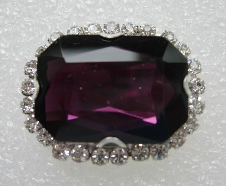 RM119 18x25 Octagon Gemstone Diamante w/Setting Jewelry Amethyst - Click Image to Close