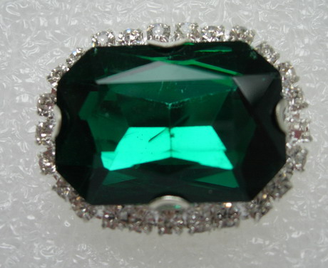 RM121 18x25 Octagon Gemstone Diamante w/Setting Jewelry Teal - Click Image to Close