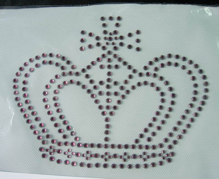 HF06 CROWN Iron-on Hotfix Amethyst Rhinestones Hotfix Motif HF06 CROWN Iron-on Hotfix Amethyst Rhinestones Hotfix Motif