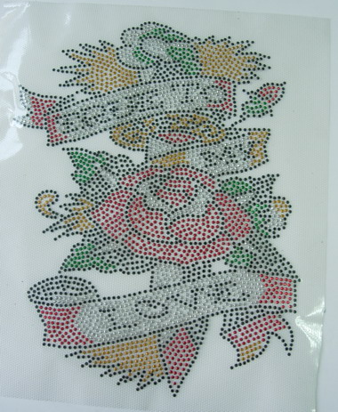 HF117 Rhinestud Hotfix Heat Transfer ED Hardy True to My Love HF117 Rhinestud Hotfix Heat Transfer ED Hardy True to My Love