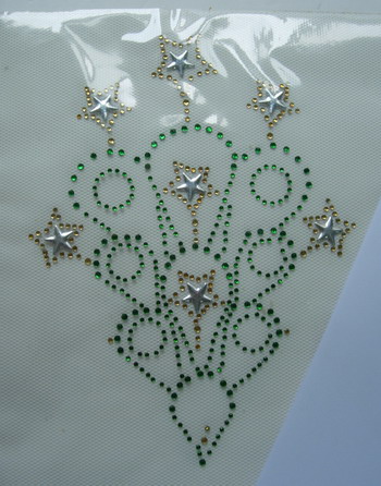 HF123 Stars Lightning Rhinestones Hotfix Heat Transfer Motif HF123 Stars Lightning Rhinestones Hotfix Heat Transfer Motif