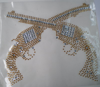 HF69 Rhinestud Rhinestone HotFix Heat Transfer Western Pair Gun