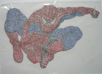 HF112 Spiderman Spider Man Rhinestuds Hotfix Heat Transfer Motif