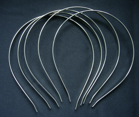 JW13 4mm Plain Metal Headband Hair Band DIY Craft Silver 5pcs