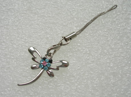 JW57 Dragonfly Bug Rhinestone Jewelry Charm Pendant Hanger - Click Image to Close