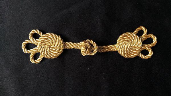 FG366 Gold Dot Loops Corded Braided Closured Knot Fastener FG366 Gold Dot Loops Corded Braided Closured Knot Fastener