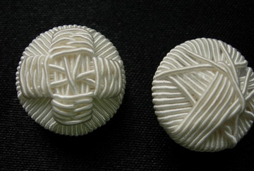 DM04 21mm White Braided Dome Buttons Knots 5pcs - Click Image to Close