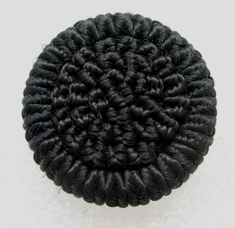 DM22 33mm Braided Dome Buttons Knots Black 5pcs