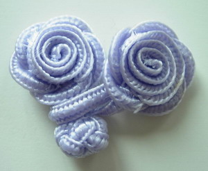 FG04 Lavender Rose Chinese Frog Closure Buttons Knots 5pairs