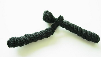 FG162 Black Twist Chinese Frog Closure Buttons Knots 10pr - Click Image to Close