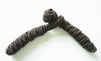 FG165 Dark Brown Twist Chinese Frog Closure Buttons Knots 10pr - Click Image to Close