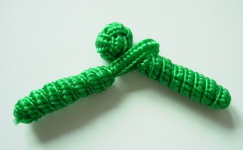 FG167 Green Twist Chinese Frog Closure Buttons Knots 10pr