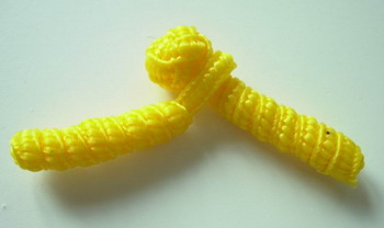 FG174 Yellow Twist Chinese Frog Closure Buttons Knots 10pr