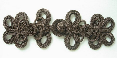 MR01 Brown Macrame Fastener Frog Closure Knot