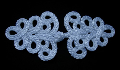 MR04 Macrame Fastener Frog Closure Knot Button White - Click Image to Close