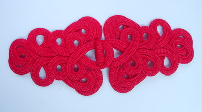 MR08-6 Red Macrame Fastener Closure Knot Buckle MR08-6 Red Macrame Fastener Closure Knot Buckle