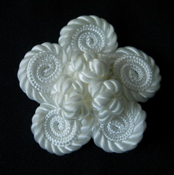 MR137 Star 3D Braided Corded Applique Decoration Scrapbook Cream - Click Image to Close