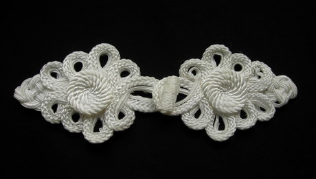 MR20 Macrame Cord Loopy Fastener Knots Buckle Off-white - Click Image to Close