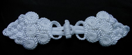 MR83 Unique Handmade Braided Cycles Macrame Knots Fastener White - Click Image to Close