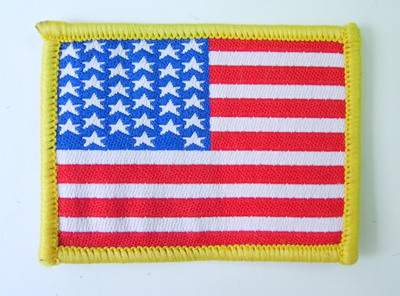 FL01 United States Army Marine USA Flag Patch Iron On