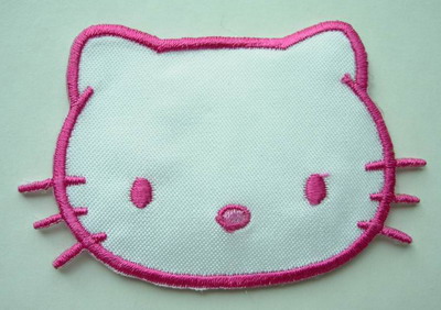 PC02 Hello Kitty Face Embroidery Patch Applique Iron On Pink