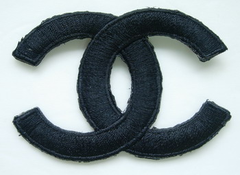 PC106 CC Double C Embroidery Iron On Patch Applique CC - Click Image to Close