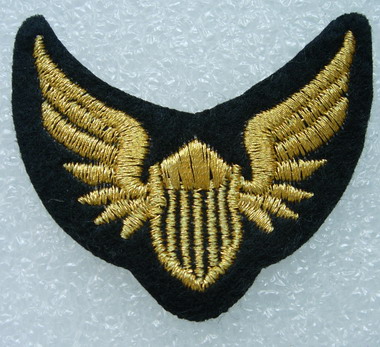 PC131Air Force Pilot Wings Embroidery Patch Badge Gold 2pcs