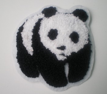 PC62 Panda Patch Iron On Furry Applique