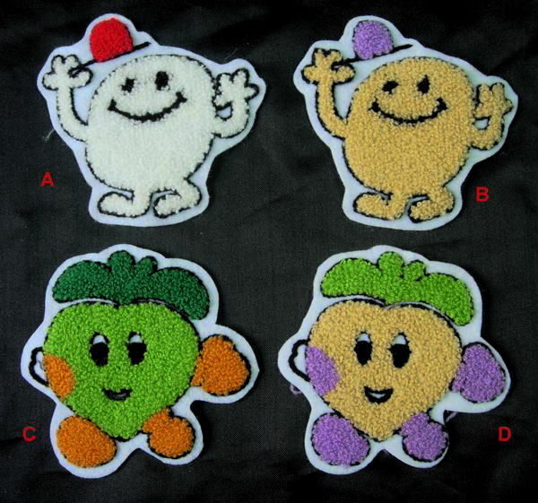 PC67 M&M 4 Kids Furry Embroidery Patch Appliques Mix 4pcs