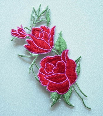 images of rose flowers. Rose Flowers Applique 2pcs