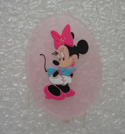 RB26 Miniature Disney Minnie Cartoon PVC Rubber Patch Rare