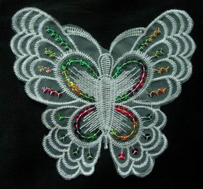 VA01 2pcs Butterfly Venice Applique Multicolor Hologram Sequined VA01 2pcs Butterfly Venice Applique Multicolor Hologram Sequined