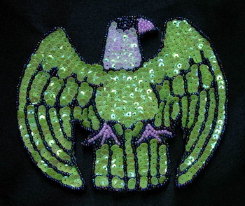 AN10 Sequin Bead Applique Americian Eagle
