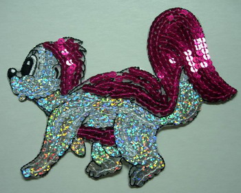 AN50 Hologram Sequin Applique Animal Motif Sciuridae