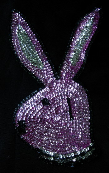 AN73 Bunny Head Rabit Sequin Applique Hot Pink AN73 Bunny Head Rabit Sequin Applique Hot Pink