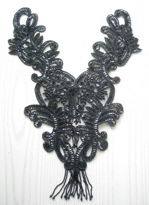 Black Lace Applique