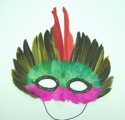 MS02 Multicolor Feather Mask Party Mask